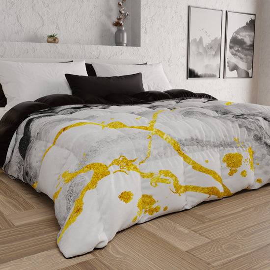 PETTI Piumone, Trapunta Matrimoniale, Singola, Piazza e Mezza, Marble-GrigioC In Vendita