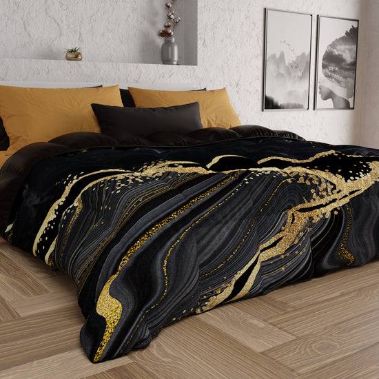 PETTI Piumone, Trapunta Matrimoniale, Singola, Piazza e Mezza, Marble-Nero Saldi