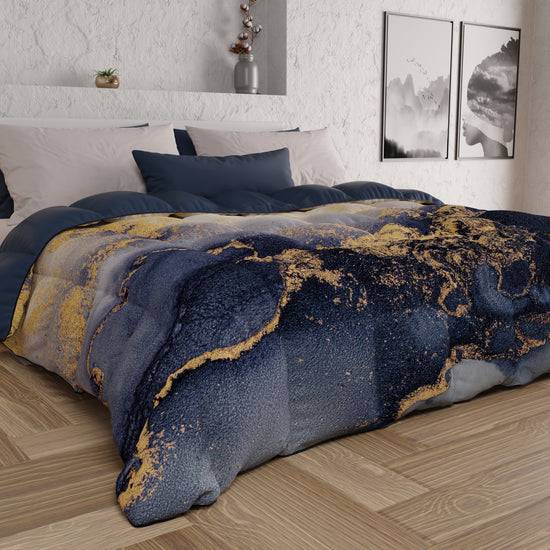 PETTI Piumone, Trapunta Matrimoniale, Singola, Piazza e Mezza, Marble-BluS Offerte