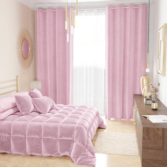 PETTI Trapunta, Trapunta Invernale Double Face in Morbido e Caldo Velluto Rosa Comprare a buon mercato