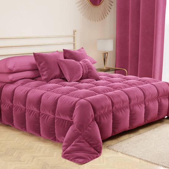 PETTI Trapunta, Trapunta Invernale Double Face in Morbido e Caldo Velluto Fucsia Shopping online