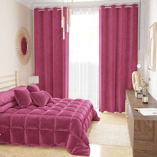 PETTI Trapunta, Trapunta Invernale Double Face in Morbido e Caldo Velluto Fucsia Shopping online