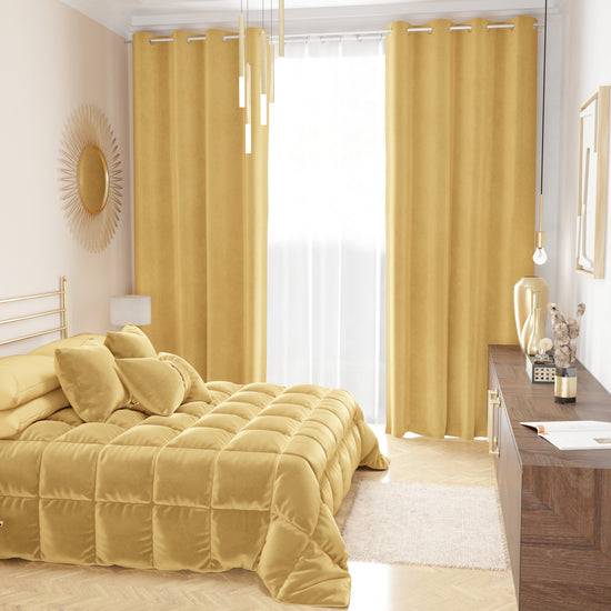 PETTI Trapunta, Trapunta Invernale Double Face in Morbido e Caldo Velluto Oro Offerta Giorno del Papà
