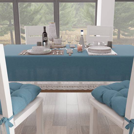 PETTI Tovaglia da Tavola Shabby Chic Copritavolo con Pizzo e Fiocchi Avion Comprane uno, ottenene uno gratis