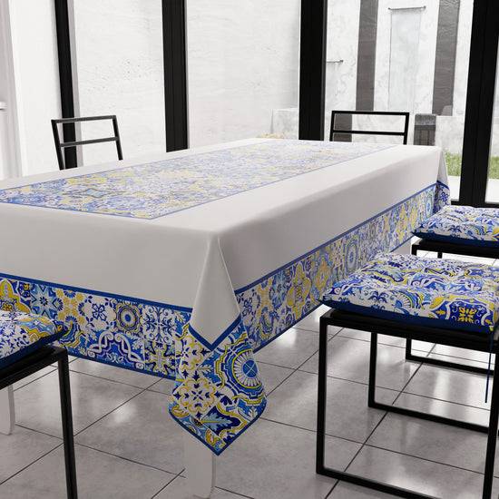 PETTI Tovaglia da Tavola Moderna, Copritavolo da Cucina, Vietri 02 Blu Latest stili
