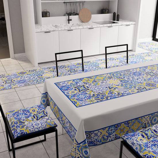 PETTI Tovaglia da Tavola Moderna, Copritavolo da Cucina, Vietri 02 Blu Latest stili