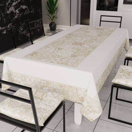 PETTI Tovaglia da Tavola Moderna, Copritavolo da Cucina, Vietri 02 Beige Promozione temporanea