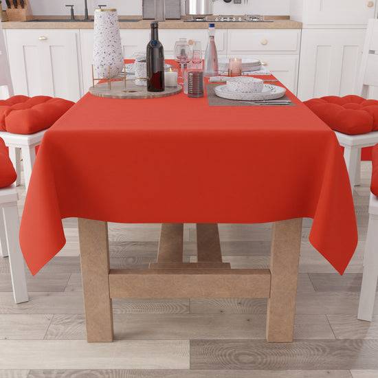 PETTI Tovaglia da Tavola in Cotone, Tovaglia Tinta Unita Rosso Nuovo