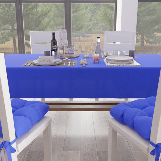 PETTI Tovaglia da Tavola in Cotone, Tovaglia Tinta Unita Blu Elettrico Qualità Garantita