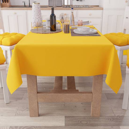 PETTI Tovaglia da Tavola in Cotone, Tovaglia Tinta Unita Giallo Acquista Ora
