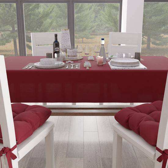 PETTI Tovaglia da Tavola in Cotone, Tovaglia Tinta Unita Bordeaux Promozione Limitata