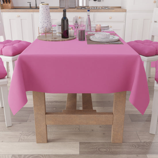 PETTI Tovaglia da Tavola in Cotone, Tovaglia Tinta Unita Fucsia Shopping Online