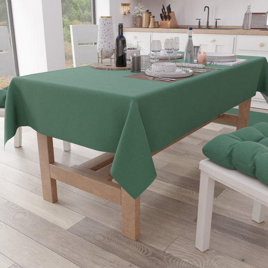 PETTI Tovaglia da Tavola in Cotone, Tovaglia Tinta Unita Verde Smeraldo