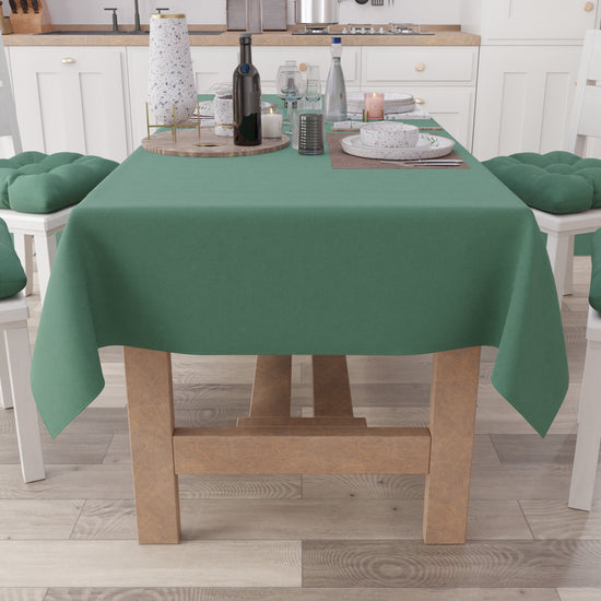 PETTI Tovaglia da Tavola in Cotone, Tovaglia Tinta Unita Verde Smeraldo Prezzo Ridotto