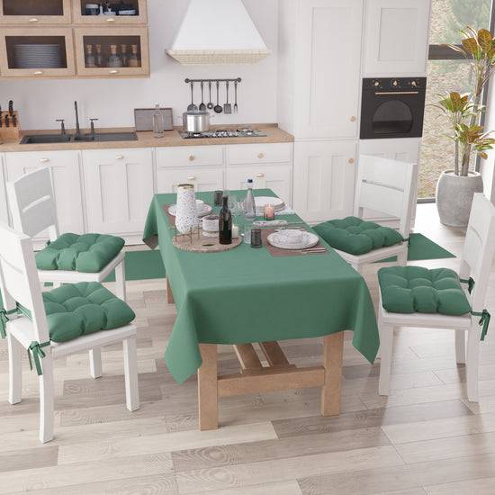 PETTI Tovaglia da Tavola in Cotone, Tovaglia Tinta Unita Verde Smeraldo Prezzo Ridotto