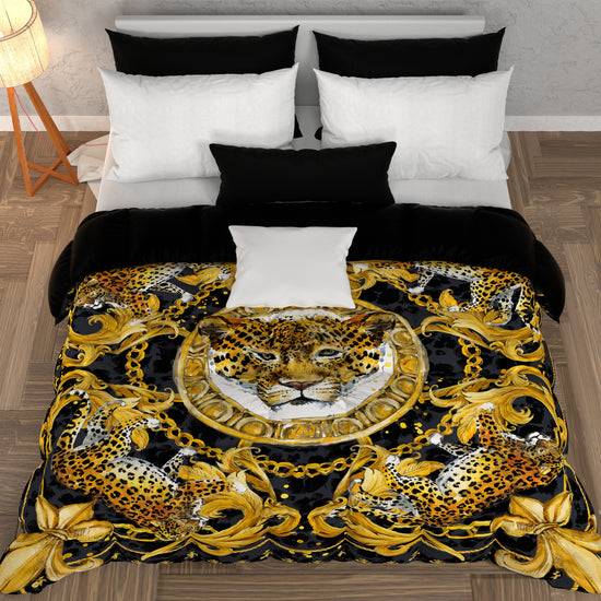 PETTI Piumone, Trapunta Matrimoniale, Singola, Piazza e Mezza, Leopardo Prezzo di fabbrica