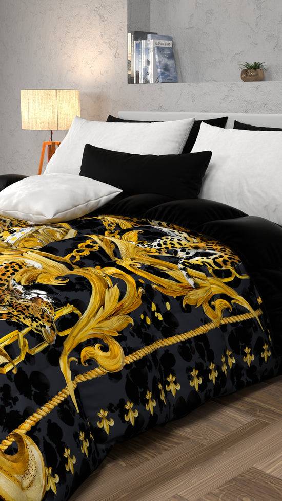 PETTI Piumone, Trapunta Matrimoniale, Singola, Piazza e Mezza, Leopardo Prezzo di fabbrica