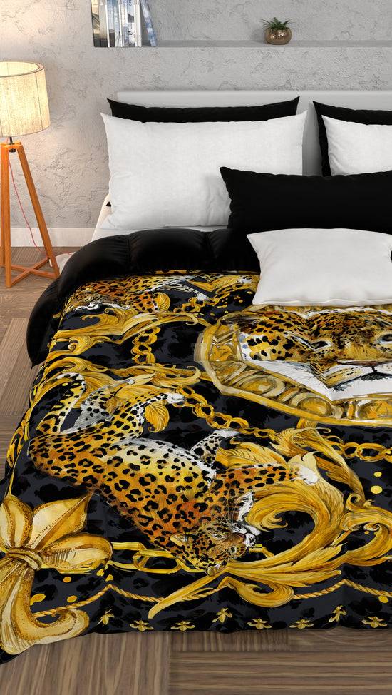 PETTI Piumone, Trapunta Matrimoniale, Singola, Piazza e Mezza, Leopardo Prezzo di fabbrica