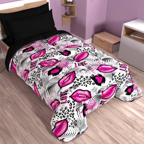 PETTI Piumone, Trapunta Matrimoniale, Singola, Piazza e Mezza, Lipstick Bianco Latest fashion