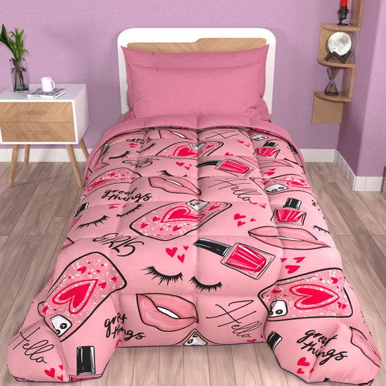 PETTI Piumone, Trapunta Matrimoniale, Singola, Piazza e Mezza, Lipstick Rosa Online Outlet
