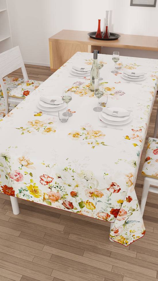 PETTI Tovaglia da tavola Antimacchia, Copritavolo da Cucina, Floreale 06 Promozione temporanea