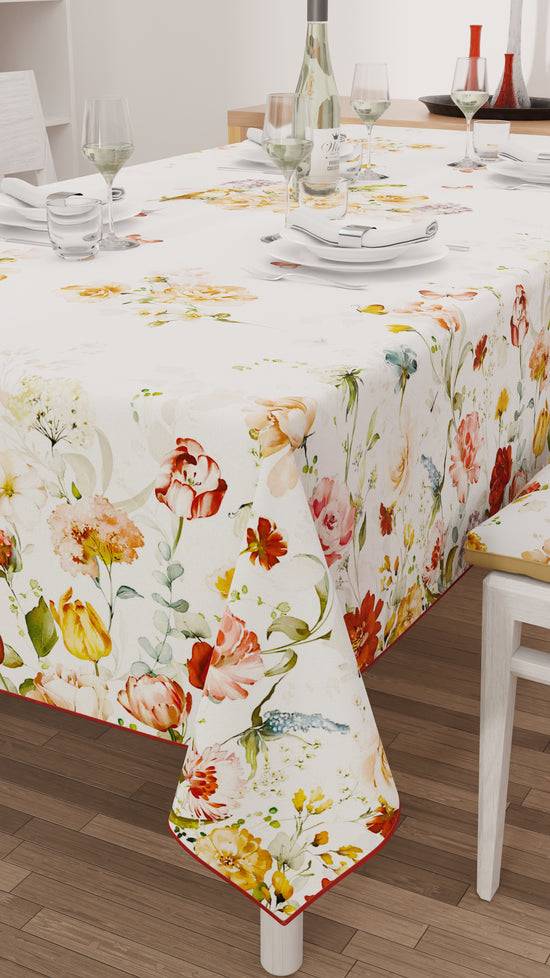 PETTI Tovaglia da tavola Antimacchia, Copritavolo da Cucina, Floreale 06 Promozione temporanea