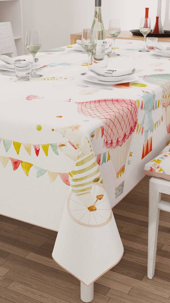 PETTI Tovaglia da tavola Antimacchia, Copritavolo da Cucina, Party Elephants Offerta speciale della fabbrica