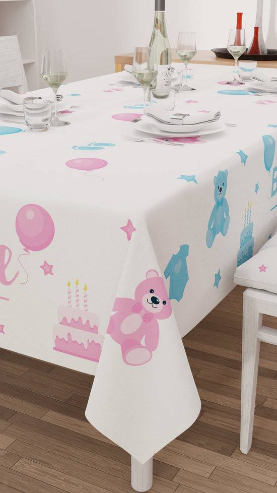 PETTI Tovaglia da tavola Antimacchia, Copritavolo da Cucina, Boy or Girl Solo un giorno rimasto