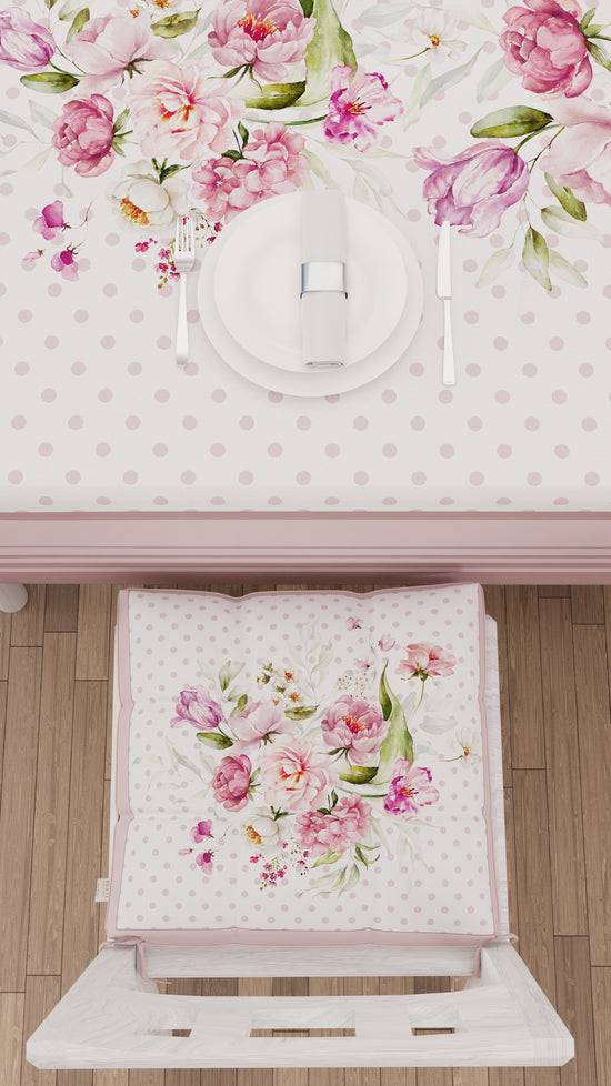 PETTI Cuscini per Sedie Coprisedia 6 Pezzi Shabby Pois Cipria Negozi Online