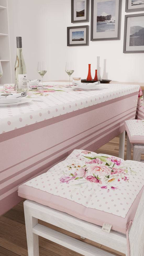 PETTI Cuscini per Sedie Coprisedia 6 Pezzi Shabby Pois Cipria Negozi Online