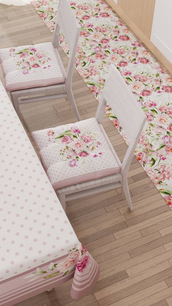 PETTI Cuscini per Sedie Coprisedia 6 Pezzi Shabby Pois Cipria Negozi Online