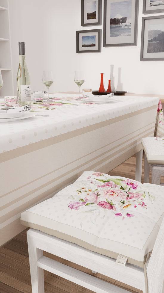 PETTI Cuscini per Sedie Coprisedia 6 Pezzi Shabby Pois Beige Acquista Ora