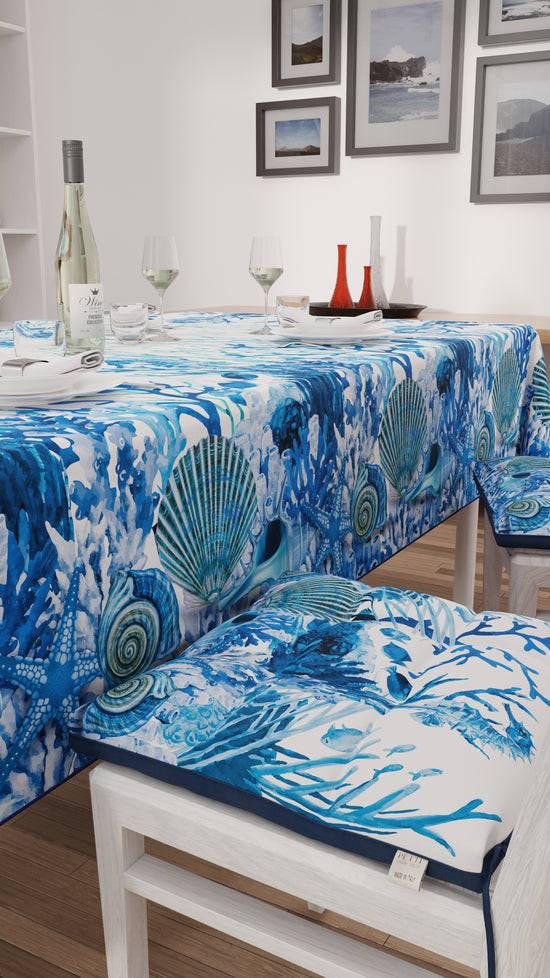 PETTI Cuscini per Sedie Coprisedia 6 Pezzi Corallo Blu Shopping Online
