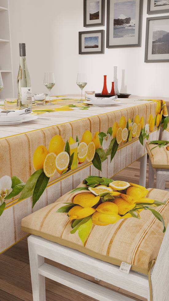 PETTI Cuscini per Sedie Coprisedia 6 Pezzi Lemon Sottocosto