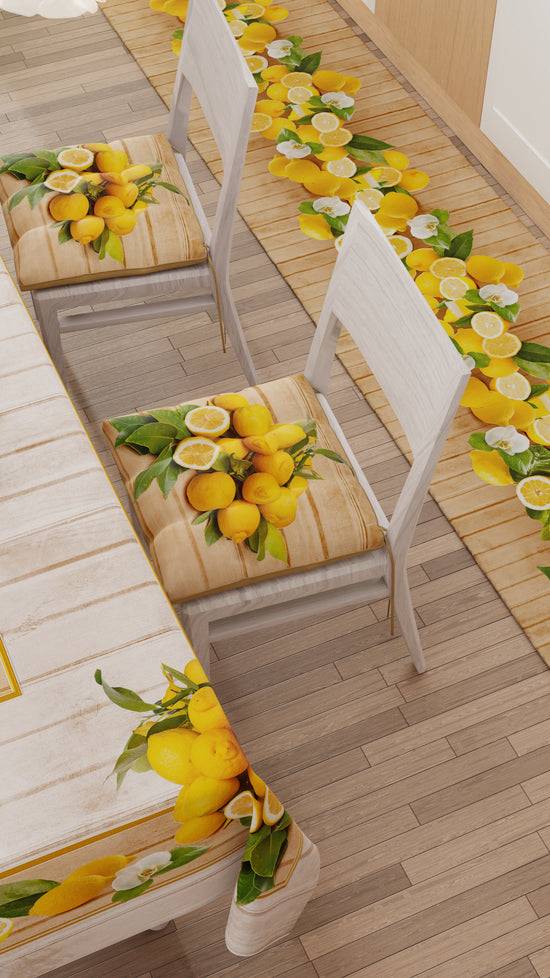 PETTI Cuscini per Sedie Coprisedia 6 Pezzi Lemon Sottocosto