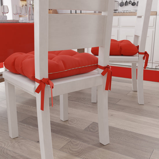 PETTI Cuscini per Sedie Cucina, Cuscini Coprisedie 6 Pezzi Rosso Outlet