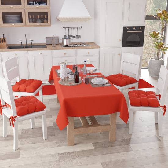PETTI Cuscini per Sedie Cucina, Cuscini Coprisedie 6 Pezzi Rosso Outlet