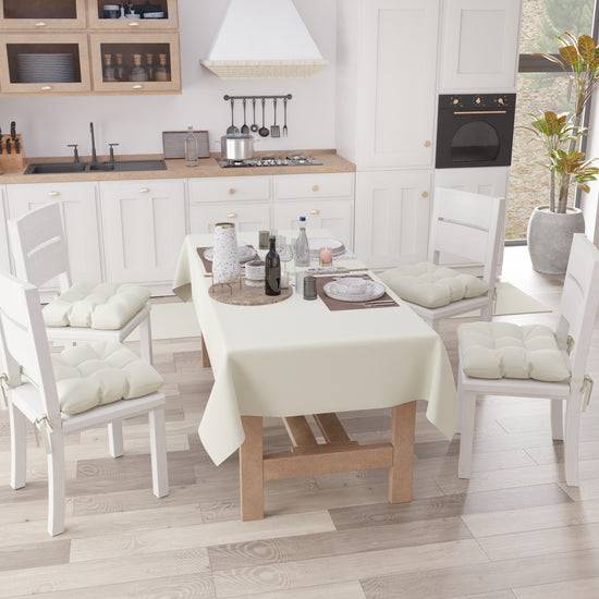 PETTI Cuscini per Sedie Cucina, Cuscini Coprisedie 6 Pezzi Panna In Vendita