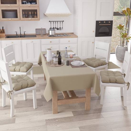 PETTI Cuscini per Sedie Cucina, Cuscini Coprisedie 6 Pezzi Tortora Saldi