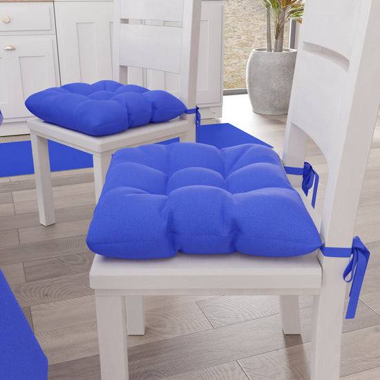 PETTI Cuscini per Sedie Cucina, Cuscini Coprisedie 6 Pezzi Blu Elettrico Saldi Di Fabbrica