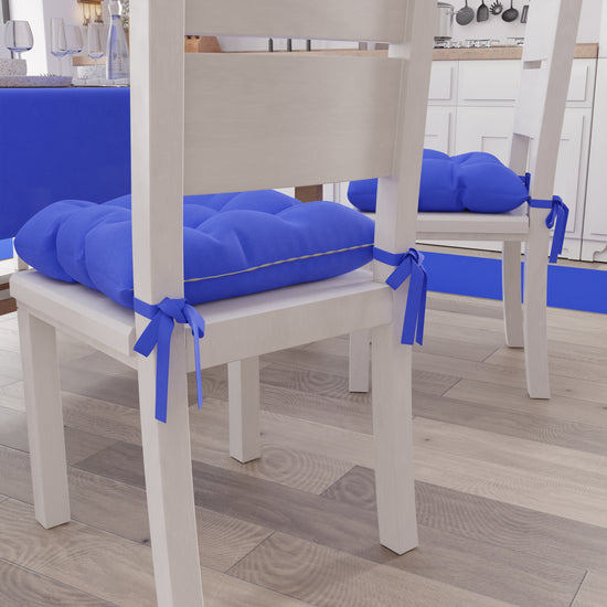 PETTI Cuscini per Sedie Cucina, Cuscini Coprisedie 6 Pezzi Blu Elettrico Saldi Di Fabbrica