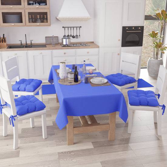 PETTI Cuscini per Sedie Cucina, Cuscini Coprisedie 6 Pezzi Blu Elettrico Saldi Di Fabbrica
