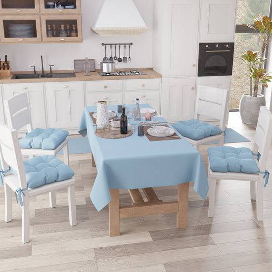 PETTI Cuscini per Sedie Cucina, Cuscini Coprisedie 6 Pezzi Azzurro I Più Venduti