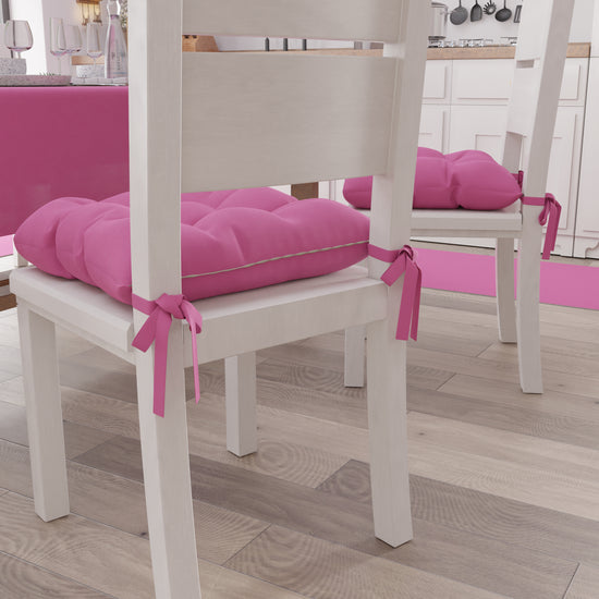 PETTI Cuscini per Sedie Cucina, Cuscini Coprisedie 6 Pezzi Fucsia Moda