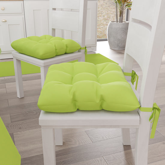PETTI Cuscini per Sedie Cucina, Cuscini Coprisedie 6 Pezzi Verde Chiaro Spedizione gratuita