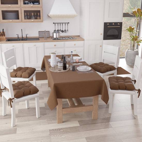 PETTI Cuscini per Sedie Cucina, Cuscini Coprisedie 6 Pezzi Marrone Negozio online di fabbrica