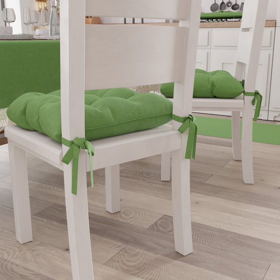 PETTI Cuscini per Sedie Coprisedia Shabby Chic Tinta Unita Verde Prezzo di fabbrica