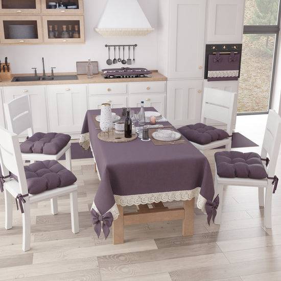 PETTI Cuscini per Sedie Coprisedia Shabby Chic Tinta Unita Malva Grande vendita