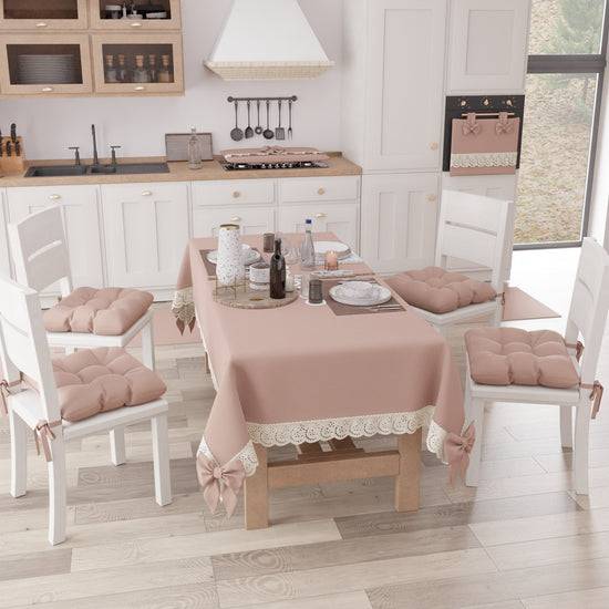 PETTI Cuscini per Sedie Coprisedia Shabby Chic Tinta Unita Cipria Flash Sale