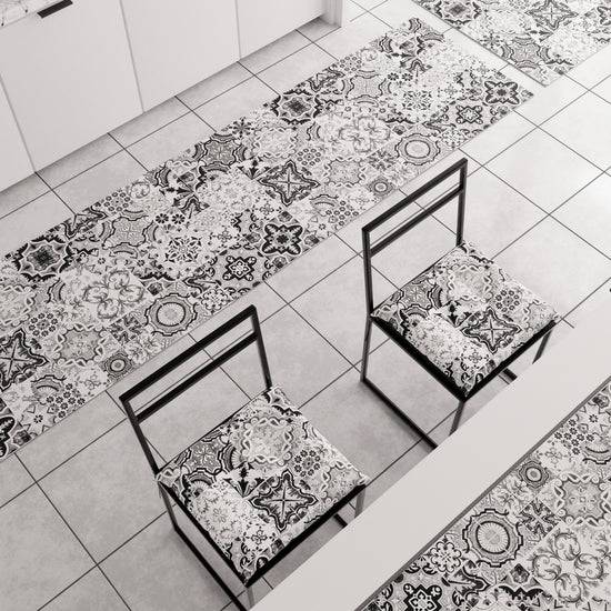 PETTI Tappeto Cucina Antiscivolo moderno Passatoia Cucina lavabile Vietri 02 Nero Offerta esclusiva